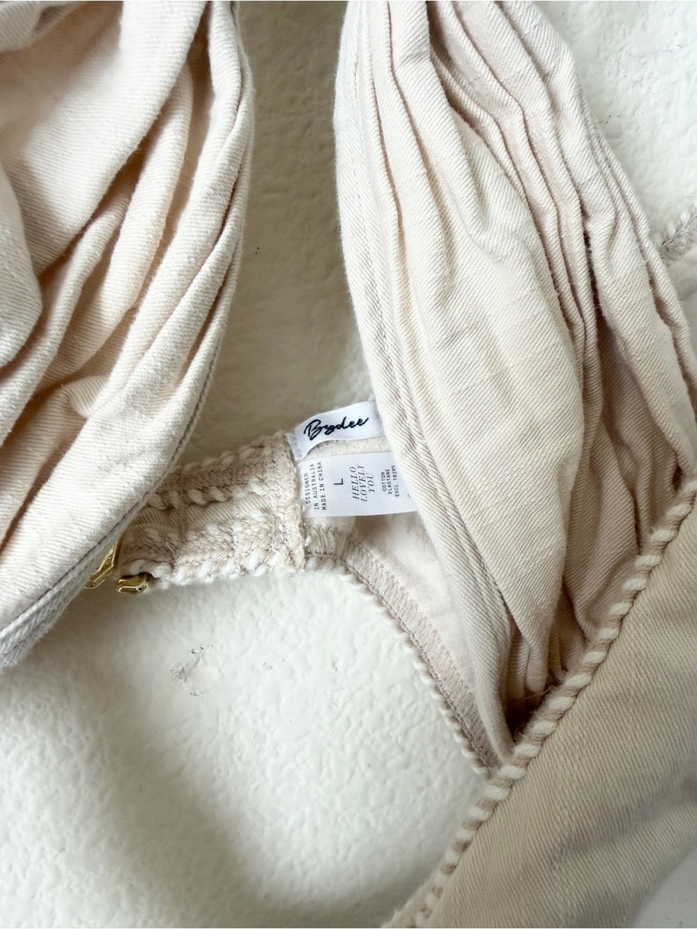 Bydee LARGE Adriana cutout mini dress in cream - Picture 3 of 6